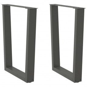 Dining Table Leg Anthracite Powder-coated steel 27.6 in...