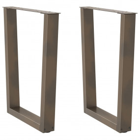 Dining Table Leg Natural Steel Powder-Coated Steel Stan...