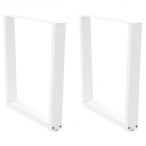 Dining Table Leg White Powder-Coated Steel