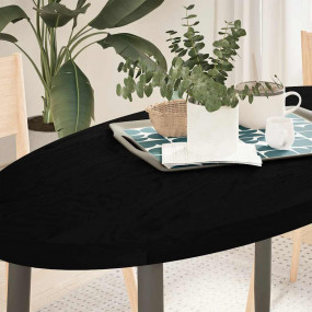 Table Top Dark Brown Solid Oak Wood 47.2x23.6x1.6 in Du...