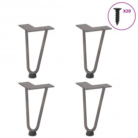 Hairpin Table Leg Natural Steel Solid powder-coated ste...
