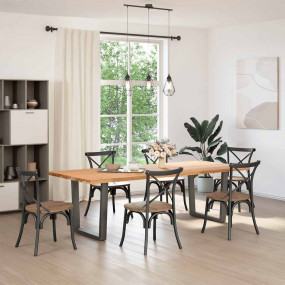 Dining Table Leg Anthracite Powder-Coated Steel Medium