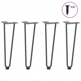 Hairpin Table Leg Anthracite Solid powder-coated steel ...