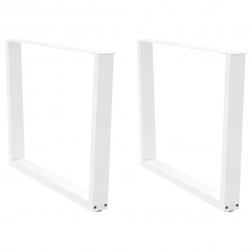 Dining Table Leg White Powder-coated steel 39.4 in wide