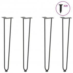Hairpin Table Leg Anthracite Solid powder-coated steel ...