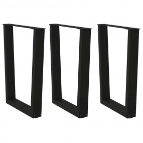 Dining Table Leg Black Powder-coated steel Standard