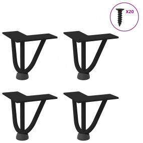 Hairpin Table Leg Black Solid powder-coated steel Compa...