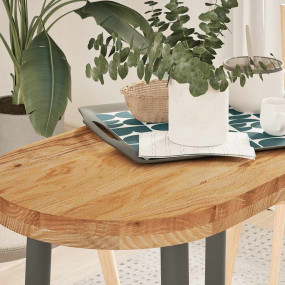 Table Top Light brown Solid oak wood 31.5 x 15.7 x 1.6 ...
