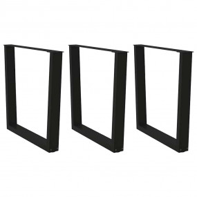 Dining Table Leg Black Powder-coated steel Medium Adjus...