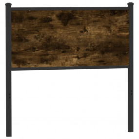 Headboard Smoked oak Engineered wood and steel Twin bed
