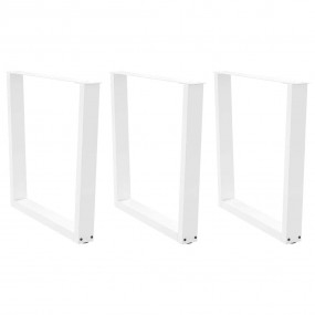Dining Table Leg White Powder-coated steel Large