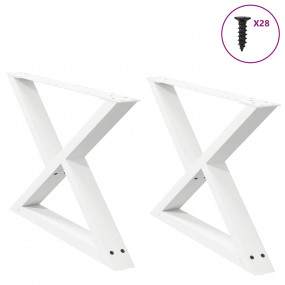 Coffee Table Leg White Powder-coated steel Medium Adjus...