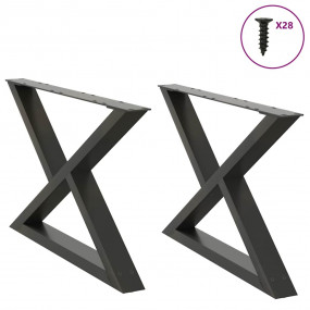 Coffee Table Leg Anthracite Powder-Coated Steel Medium