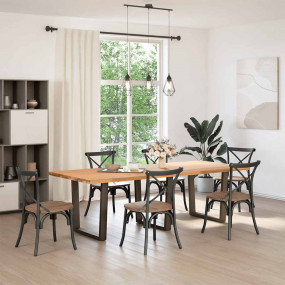 Dining Table Leg Natural steel Powder-coated steel Medi...