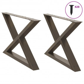 Coffee Table Leg Natural Steel Powder-Coated Steel Smal...