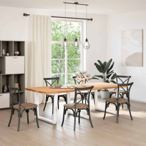 Dining Table Leg White Powder-coated steel Adjustable H...