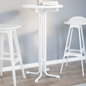 Dining Table White Engineered wood, Powder-coated steel