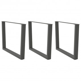 Dining Table Leg Anthracite Powder-coated Steel 39.4 in...