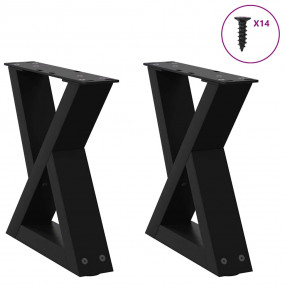 Coffee Table Leg Black Powder-coated steel 11.8x Adjust...