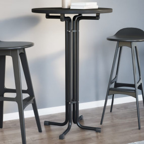 Dining Table Black Engineered wood, powder-coated steel
