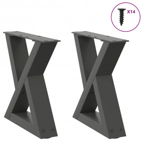 Coffee Table Leg Anthracite Powder-coated steel Medium
