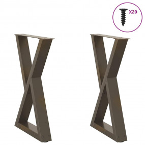 Dining Table Leg Natural Steel Powder-coated steel