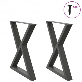 Dining Table Leg Anthracite Powder-coated steel
