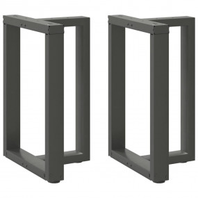 Dining Table Leg Anthracite Powder-Coated Steel Adjusta...