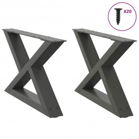 Coffee Table Leg Anthracite Powder-Coated Steel 19.7 x