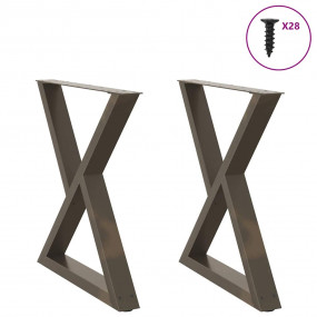 Dining Table Leg Natural steel Powder-coated steel Stan...