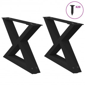 Coffee Table Leg Black Powder-Coated Steel