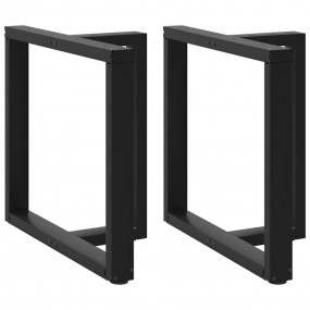 Dining Table Leg Black Powder-coated steel Medium Level...