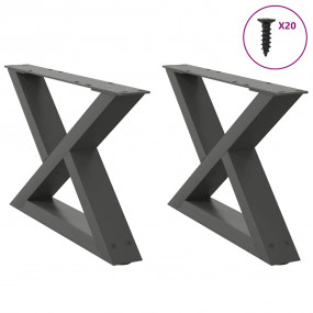Coffee Table Leg Anthracite Powder-coated Steel Medium