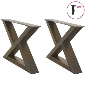 Coffee Table Leg Natural steel Powder-coated steel 23.6...