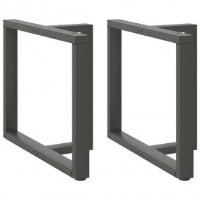 Dining Table Leg Anthracite Powder-Coated Steel Standar...