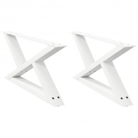 Coffee Table Leg White Powder-Coated Steel 27.6 in