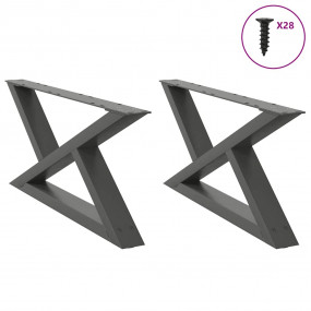Coffee Table Leg Anthracite Powder-coated steel Medium