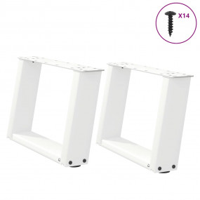 Coffee Table Leg White Powder-coated steel Medium