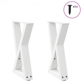 Coffee Table Leg White Powder-coated steel Medium Adjus...