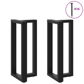Bar Table Leg Black Powder-coated steel DIY size