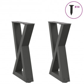 Coffee Table Leg Anthracite Powder-coated Steel Adjusta...