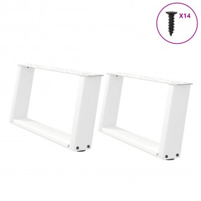 Coffee Table Leg White Powder-coated steel 23.6x Adjust...