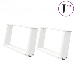 Coffee Table Leg White Powder-coated steel Medium Adjus...