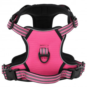 Dog Harness Pink Polyester L Adjustable Armrests Dog Ha...
