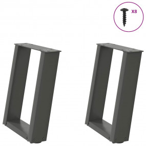 Coffee Table Leg Anthracite Powder-Coated Steel