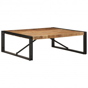 Coffee Table Natural Wood and Black