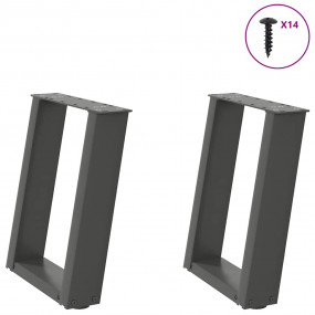 Coffee Table Leg Anthracite Powder-Coated Steel Medium