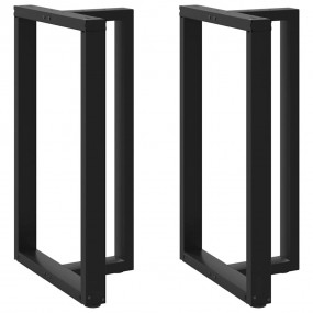Bar Table Leg Black Powder-coated steel 23.6x13.8x39.8-...