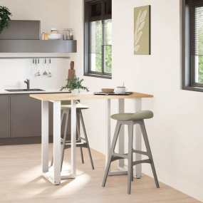 Bar Table Leg White Powder-coated steel Adjustable Feet...