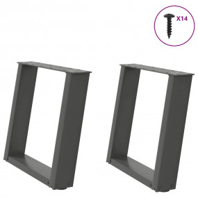 Coffee Table Leg Anthracite Powder-Coated Steel